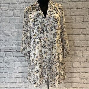 Torrid Chiffon Floral Clip Dot Lined Skater Dress Festival Ready! NWT!